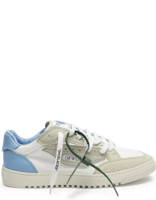 Off-white 5.0 Off Court Panelled Canvas Sneakers - White And Blue