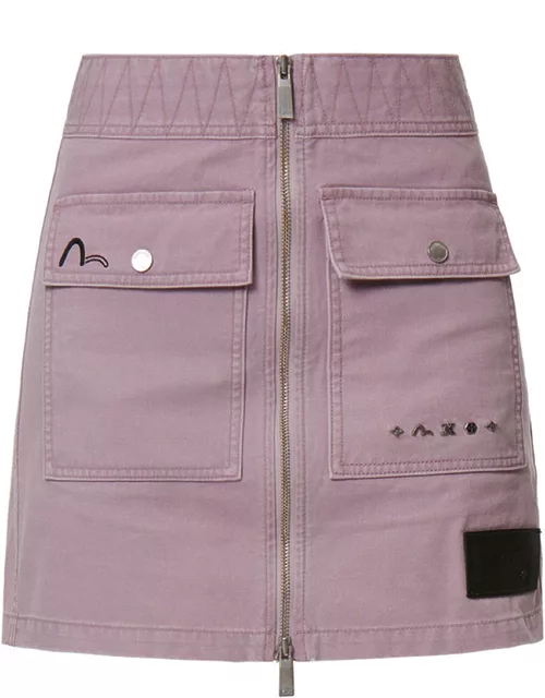 Pigment-dyed Cargo Skirt
