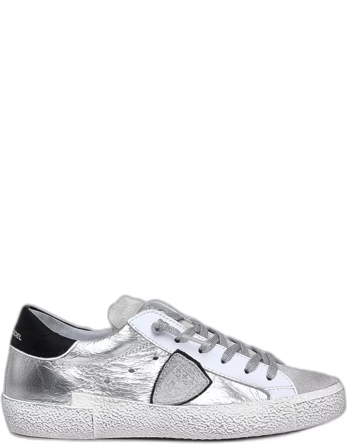 PHILIPPE MODEL Silver Leather Prsx Sneaker