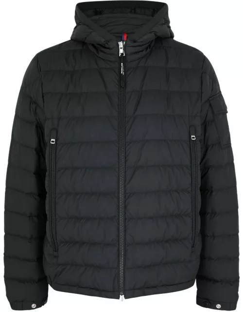Moncler Galion Quilted Shell Jacket, Jacket, Navy, Hood