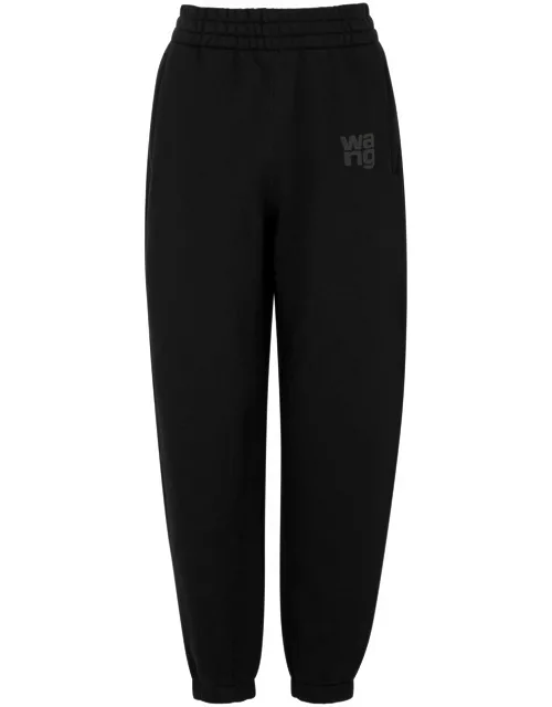 Alexanderwang. t Glittered Logo Jersey Sweatpants - Black