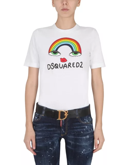 dsquared t-shirt "rainbow renny"