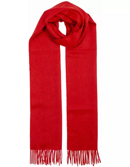 Dents Plain Cashmere Scarf With Gift Box In Berry