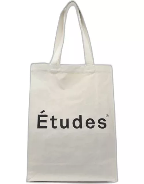 Études November White Tote Bag In Organic Cotton