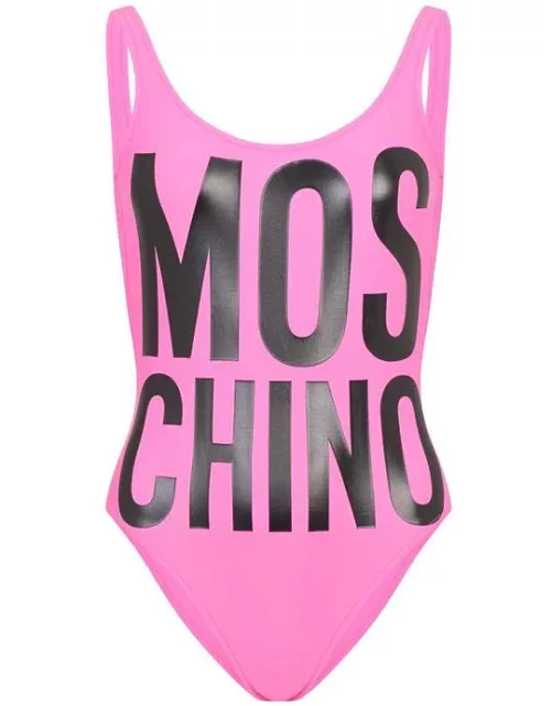 MOSCHINO Logo Swimsuit - Pink