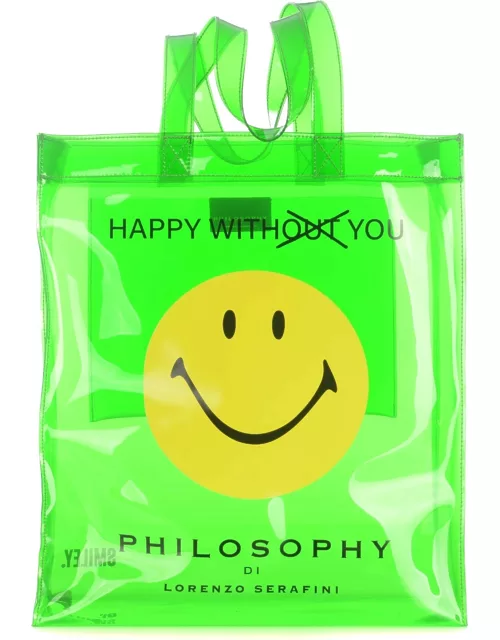 Borsa Shopping Bag Philosophy Di Lorenzo Serafini Smiley In Pvc