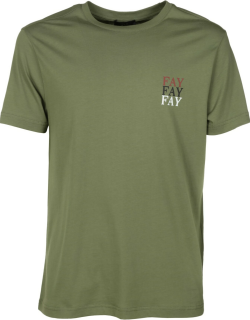 Fay T-shirt Verde Npmb3441270ucxv803