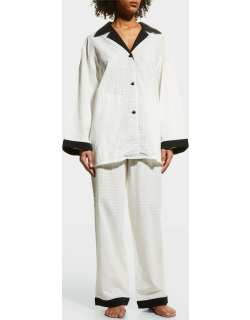 Dimanche Check Cotton Pajama Set