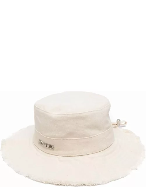 Jacquemus cotton logo-plaque sun hat