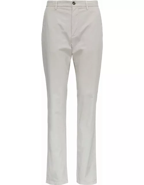 Z Zegna Ivory-colored Cotton Tailored Trouser