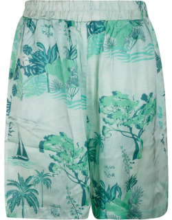 Laneus Tropical Print Shorts