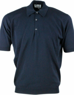 John Smedley Short-sleeved Polo Shirt In Extra-fine Cotton Thread With Three Buttons