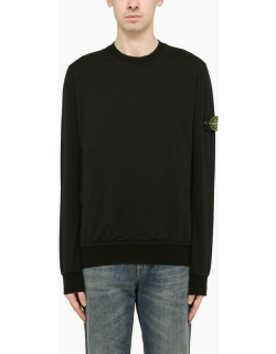 Black crewneck sweatshirt with pocket
