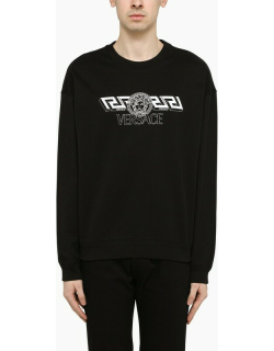 Black logo-print crewneck sweatshirt