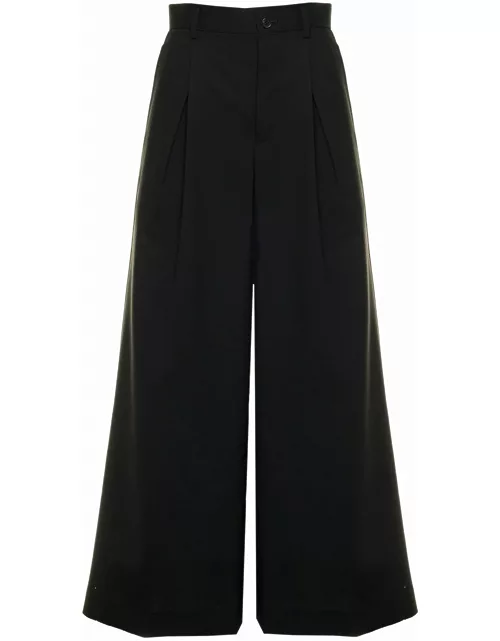 Noir Kei Ninomiya Womans Black Wool Flare Pant