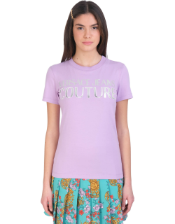 Versace Jeans Couture T-shirt In Viola Cotton