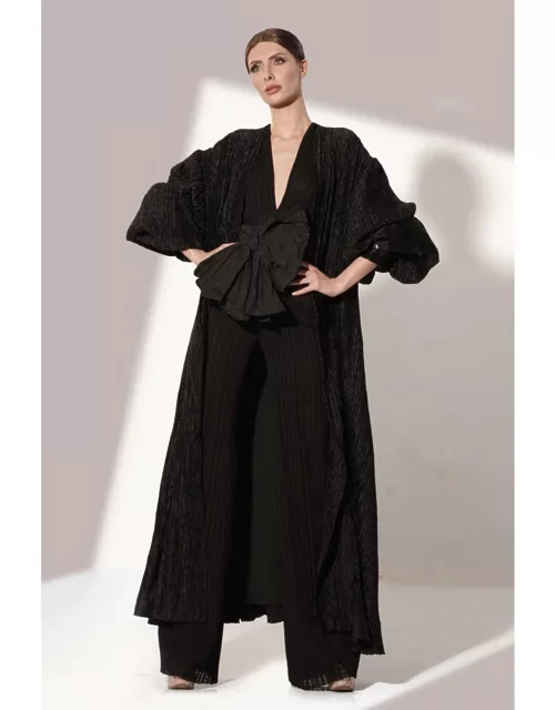 Jean Fares Couture Long Black Coat
