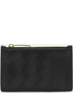 Bottega Veneta Credit Card Holder In Leather With Woven Pattern