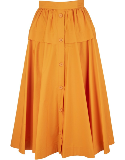 SportMax Orange Boemia Midi Skirt