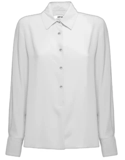 Mauro Grifoni Grigfoni Woman White Silk Blend Shirt