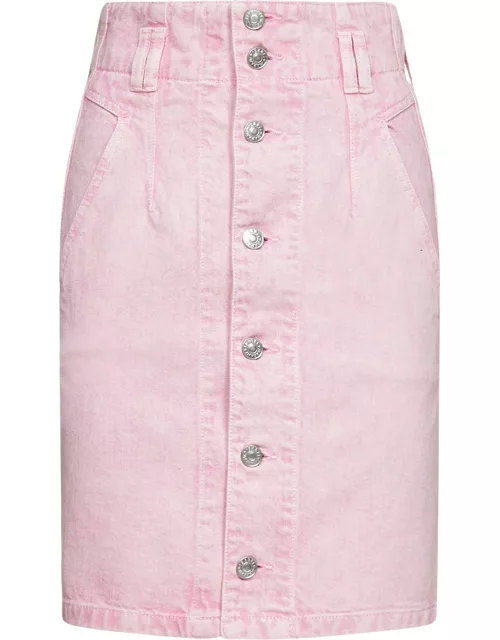 Marant Étoile Buttoned Mini Denim Skirt