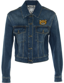 Moschino Bear Patched Denim Jacket