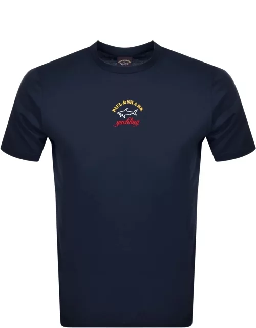 Paul And Shark Logo T Shirt Navy