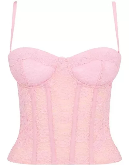 Moschino Lace Cami Top - Pink