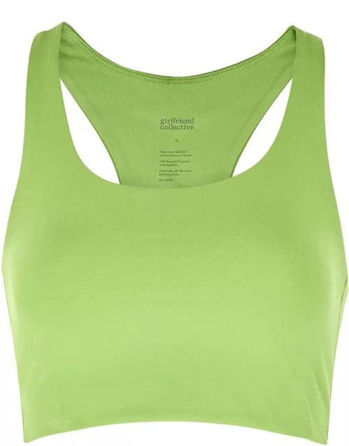 Dylan green stretch-jersey bra top