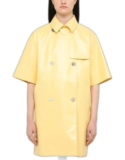 Yellow Tondo short-sleeved trench coat