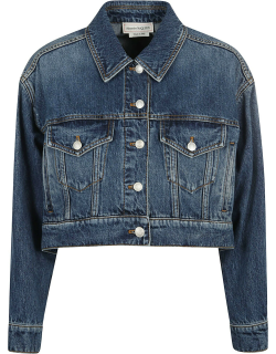 Alexander McQueen Cropped Denim Jacket