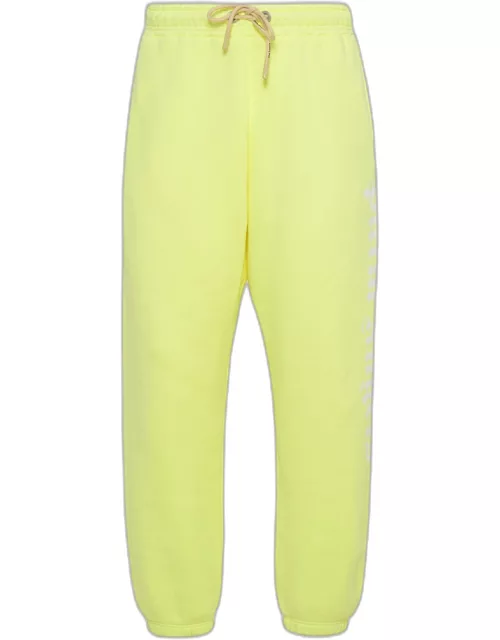 PALM ANGELS Neon Yellow Cotton Track Suit Pant