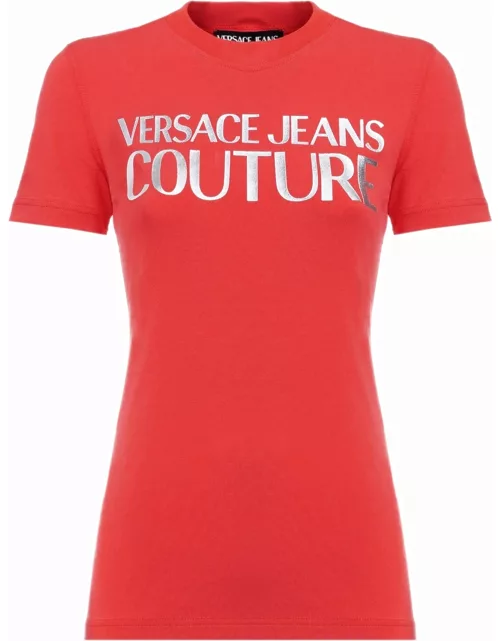 Versace Jeans Couture Slim Fit Lamina Logo Print T-shirt