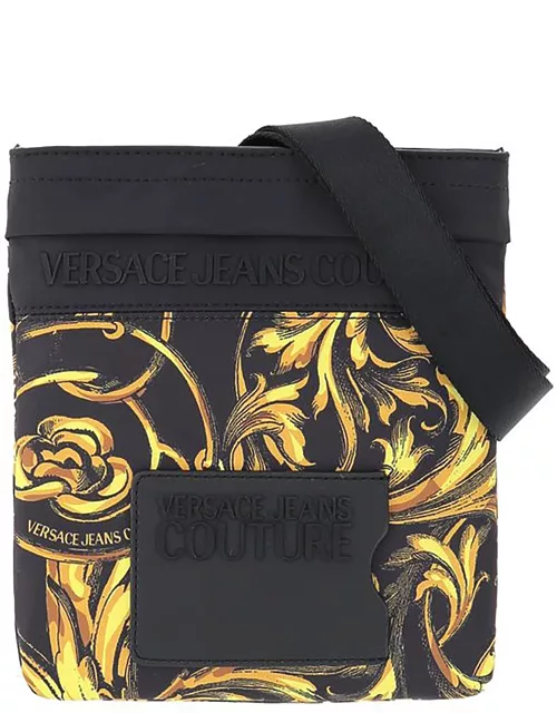 Versace Jeans Couture Fabric Courier Bag With Print Detai