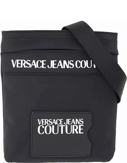 Versace Jeans Couture Fabric Courier Bag With Logo Detail
