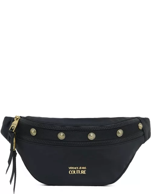 Versace Jeans Couture Fabric Sling Bag With Stud Detai