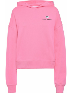 Chiara Ferragni Straight Fit Long-sleeved Hoodie With Logo Detail