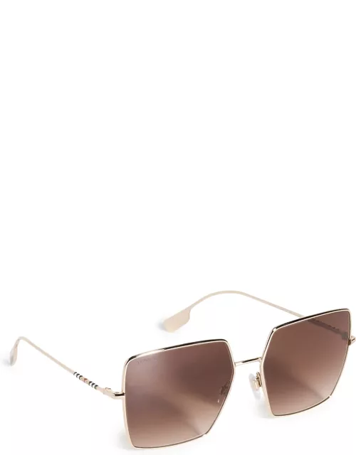 Burberry B Stripe Classic Reloaded Square Sunglasses