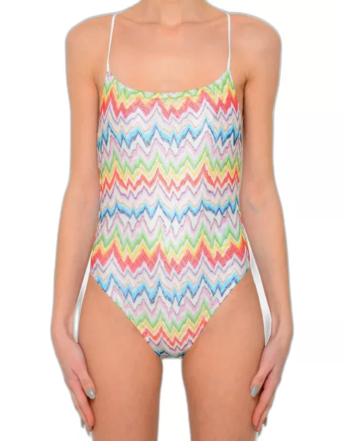 MISSONI Multicolor Knit One-Piece Swimsuit