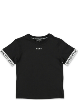 Dkny T-shirt Nera In Jersey Di Cotone