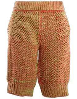Sunnei Raglan Shorts In Wool With Knitting