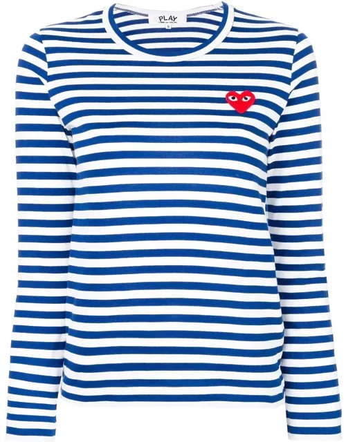 Comme Des Garçons Play heart-patch striped T-shirt