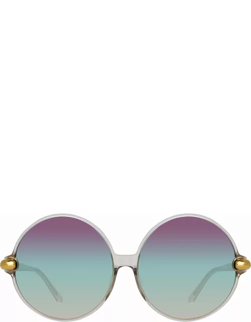 Victoria Round Sunglasses in Truffle