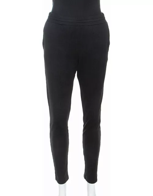 T by Alexander Wang Black Jersey Track Pants