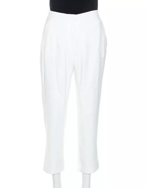 Alexander McQueen Off White Crepe Trousers
