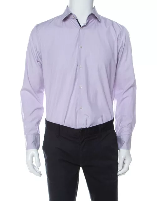 Boss by Hugo Boss Lilac Pinstriped Cotton Joey Shirt