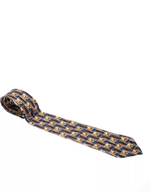 Dunhill Multicolor Hat Print Silk Traditional Tie