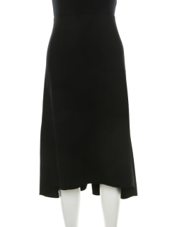Chlo&eacute; Black Crepe Knit Asymmetric Hem A Line Skirt M