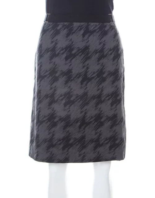 Hugo Boss Dark Grey Cotton A Line Short Skirt