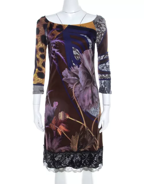Class by Roberto Cavalli Multicolor Jersey Printed Midi Dress